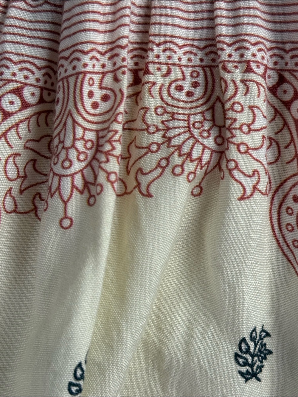 Sundance Patterned Rayon Tunic Top Keyhole Back M - Picture 9 of 10
